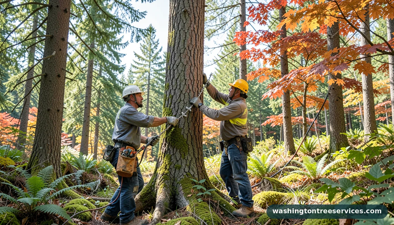 tree trimming puyallup - tree service equipment and crew in Washington