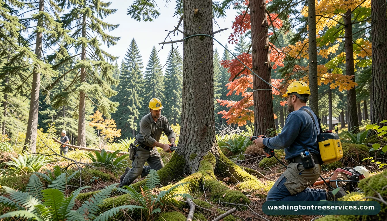 Certified arborists handling tree trimming seattle in Washington tree trimming seattle - certified arborists at work in Washington