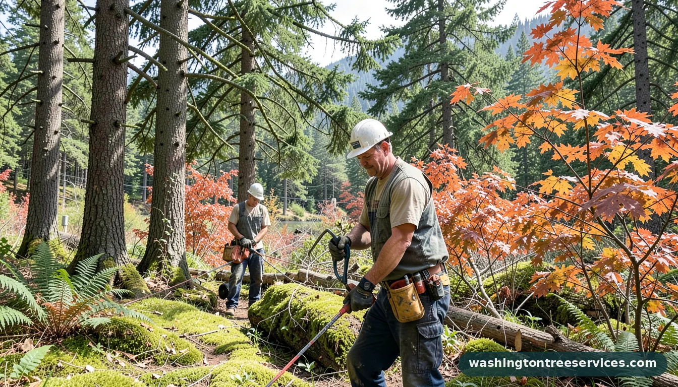 tree trimming service - tree service equipment and crew in Washington