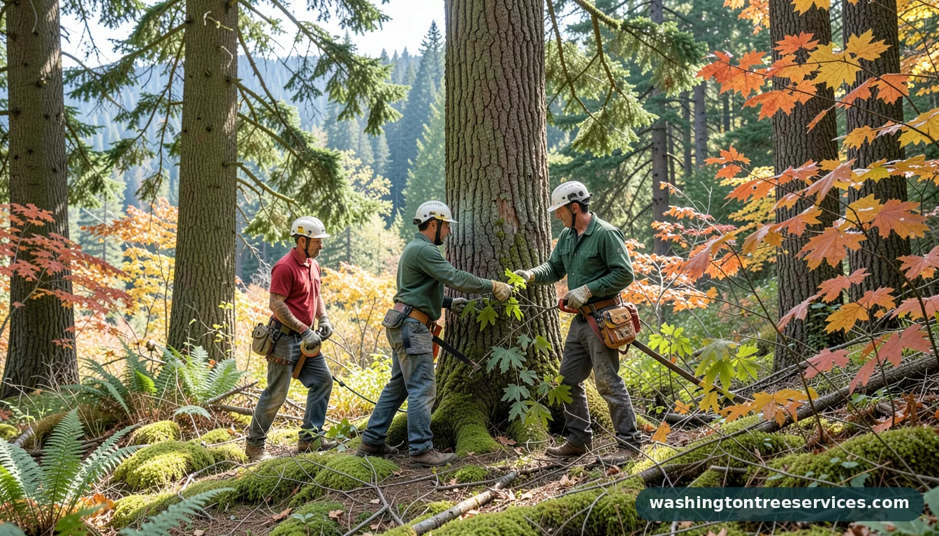 tree trimming services near me - certified arborists at work in Washington