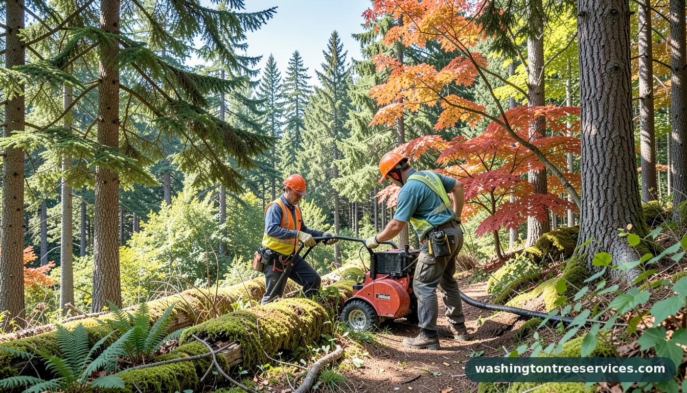 tree trimming services near me - tree service equipment and crew in Washington