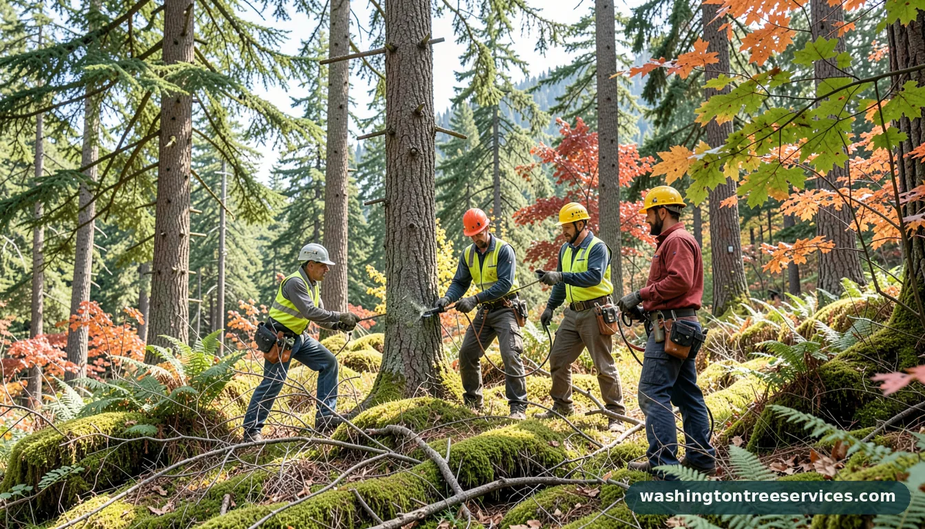 tree trimming services seattle - certified arborists at work in Washington