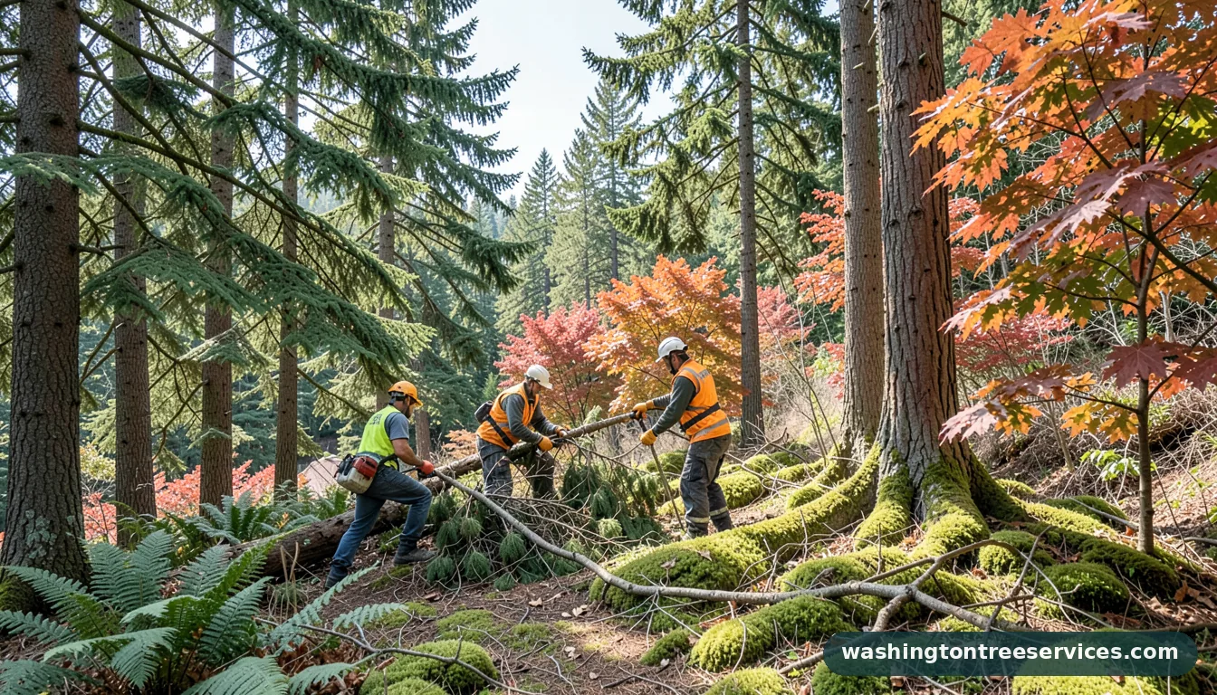 tree trimming services seattle - completed tree work by Washington Tree Services