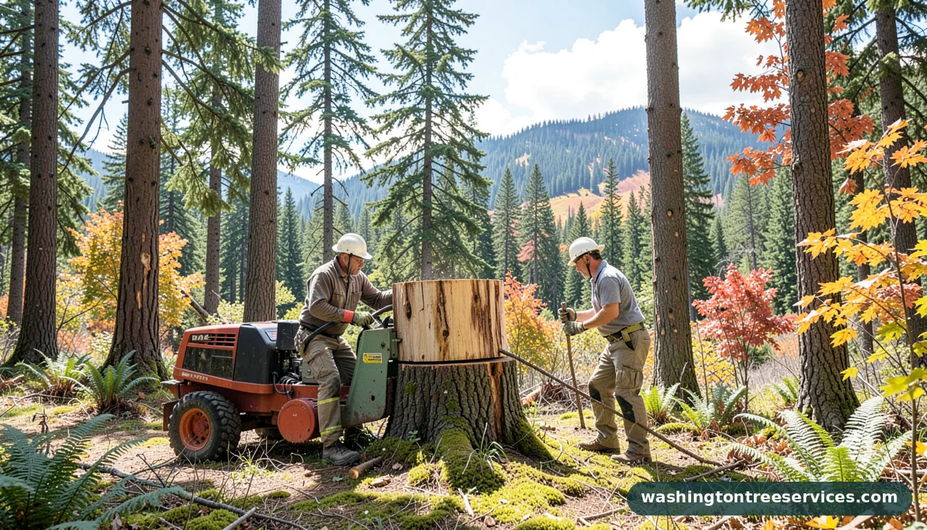 tree trunk grinder in Washington | Washington Tree Services tree trunk grinder - professional tree service in Washington