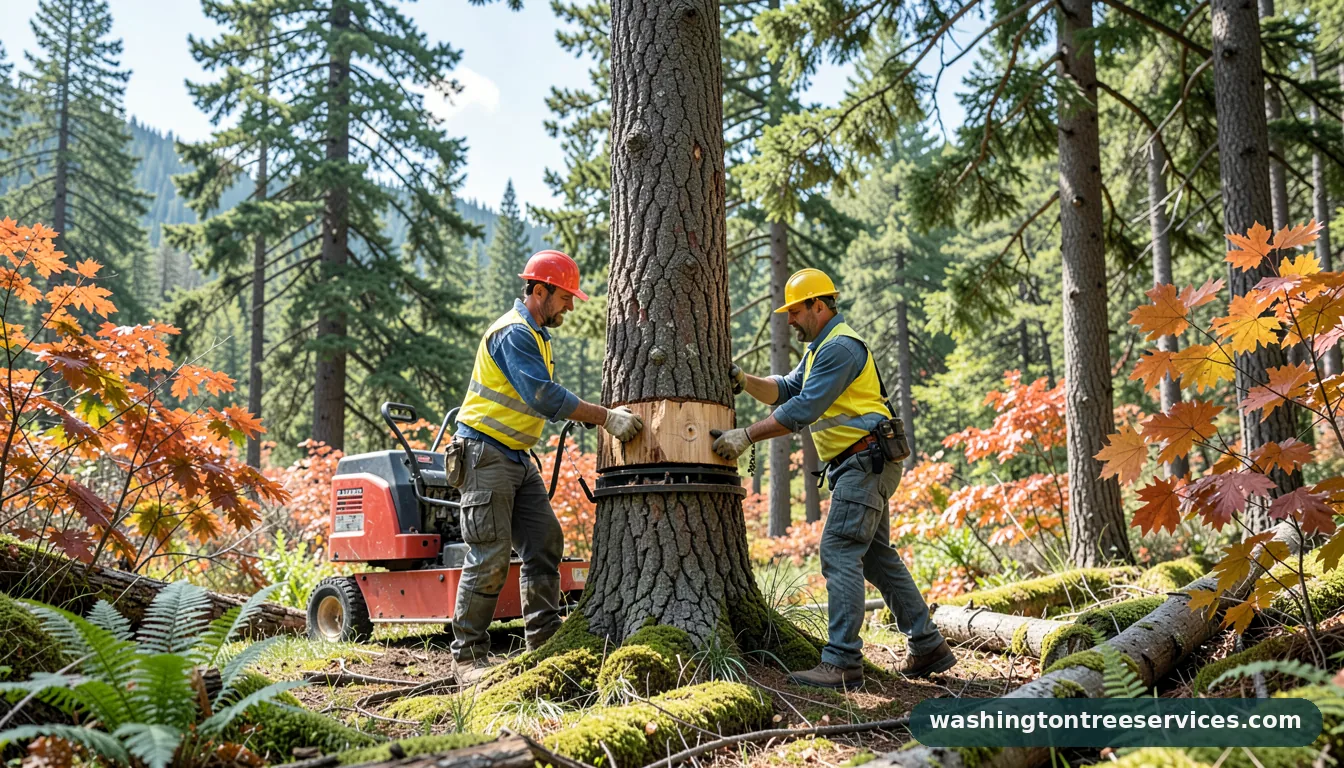 Professional equipment for tree trunk grinder in Washington tree trunk grinder - tree service equipment and crew in Washington