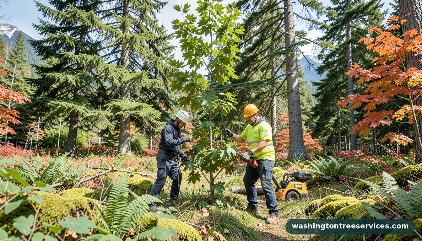Certified arborists handling trevor tree in Washington trevor tree - certified arborists at work in Washington