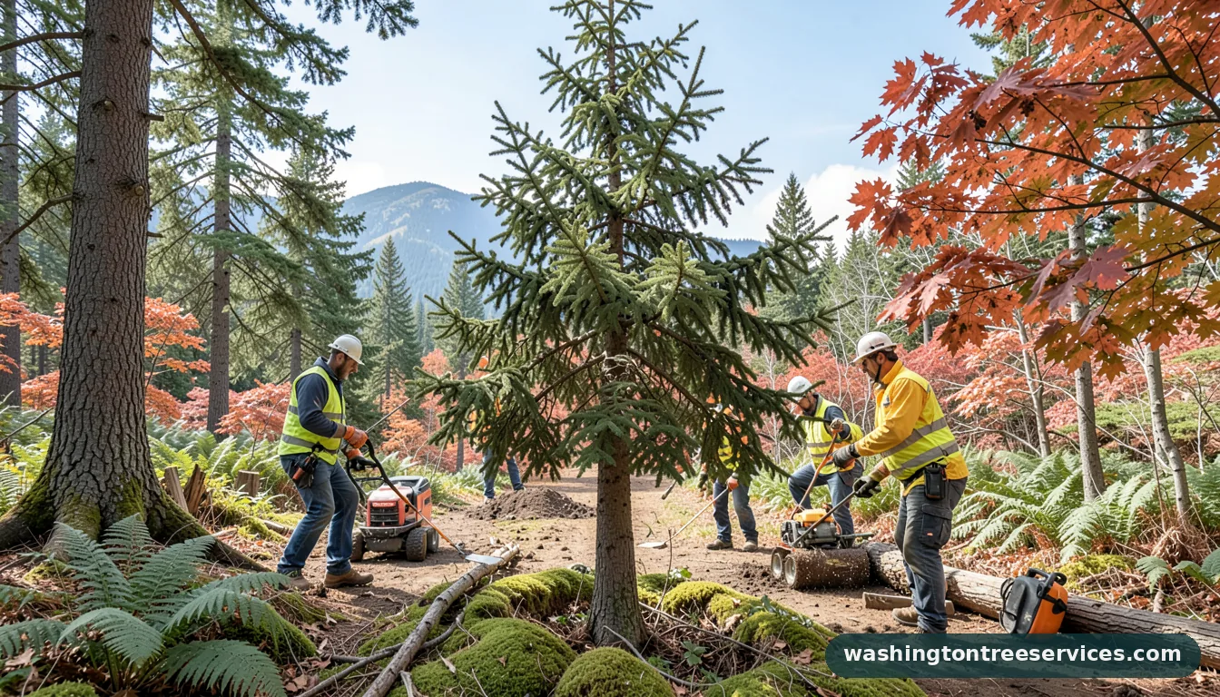 Professional equipment for trevor tree in Washington trevor tree - tree service equipment and crew in Washington