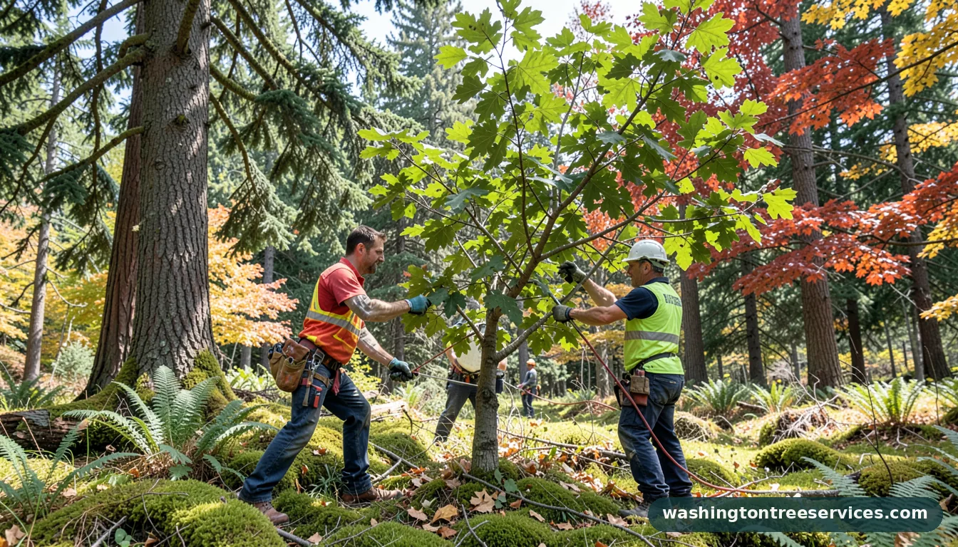 trim mulberry tree - certified arborists at work in Washington