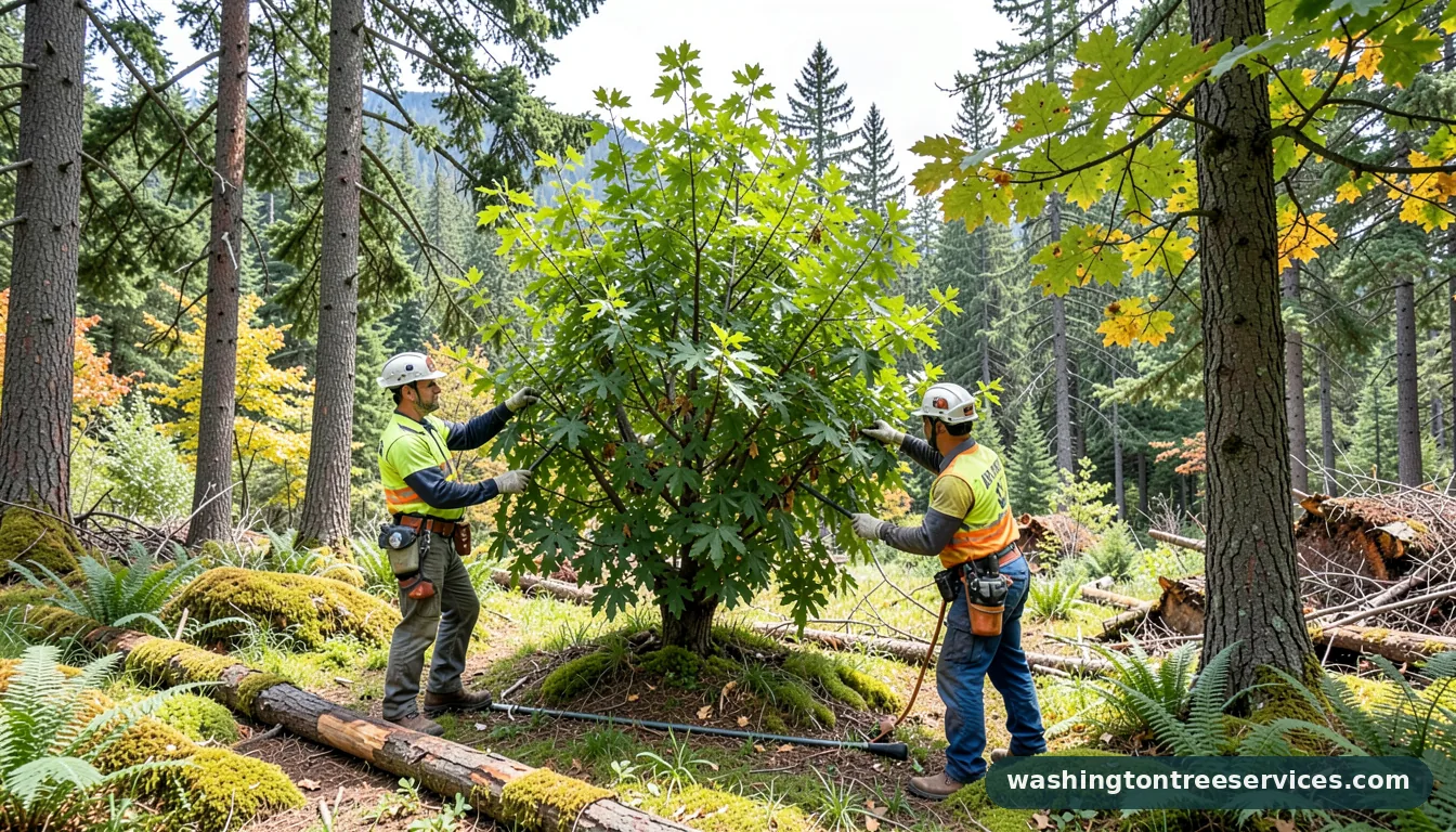 trim mulberry tree - tree service equipment and crew in Washington