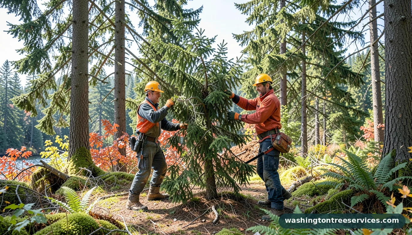 trim the tree - tree service equipment and crew in Washington