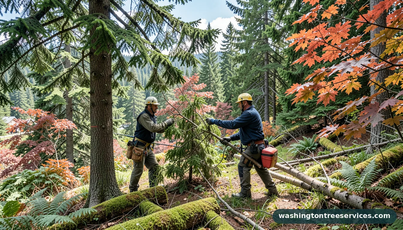 trim tree near me - certified arborists at work in Washington