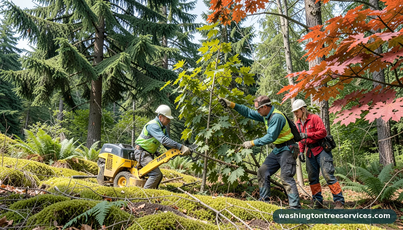 trim tree near me - completed tree work by Washington Tree Services