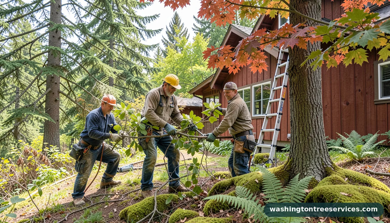 trimming dogwoods - completed tree work by Washington Tree Services