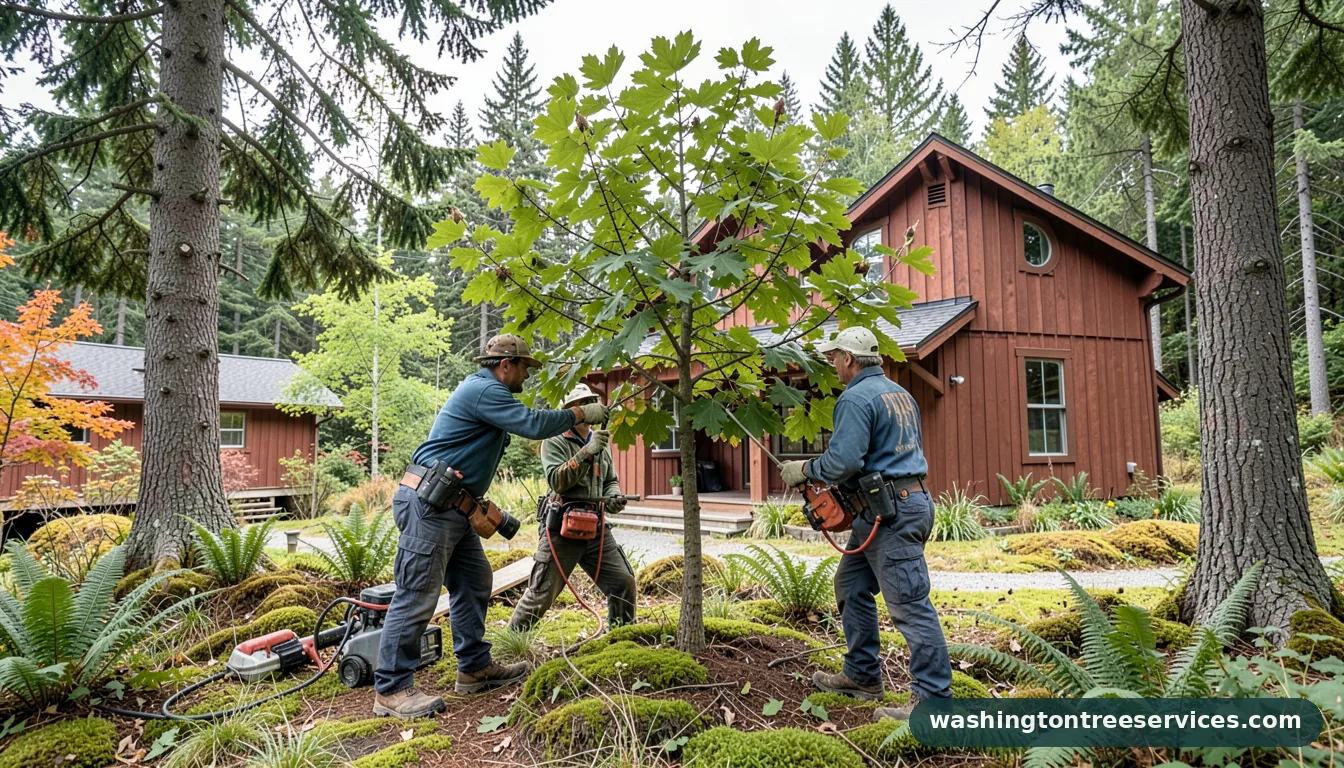 trimming fig tree - completed tree work by Washington Tree Services