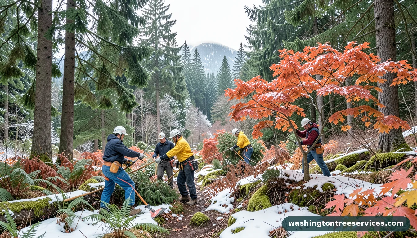 trimming japanese maple in winter in Washington | Washington Tree Services trimming japanese maple in winter - professional tree service in Washington