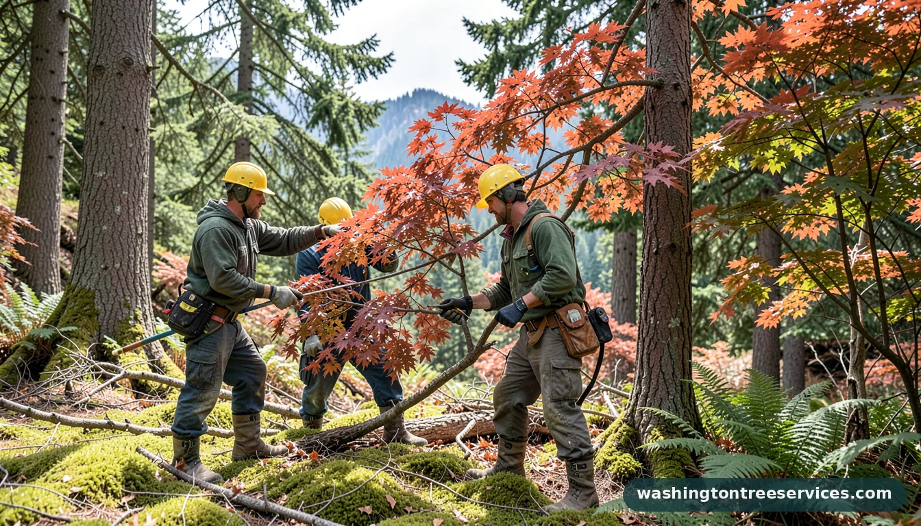 trimming japanese maple - completed tree work by Washington Tree Services
