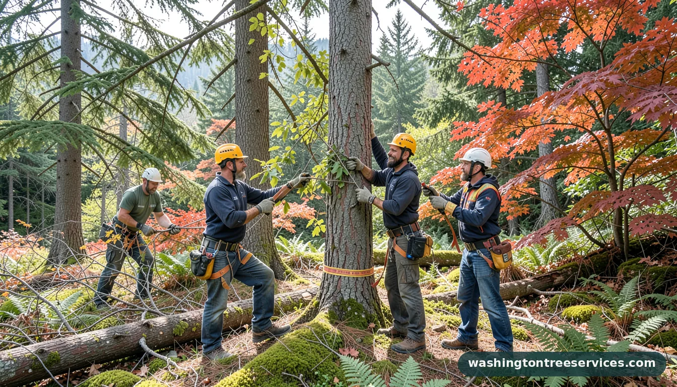 Professional equipment for trimming the tree in Washington trimming the tree - tree service equipment and crew in Washington