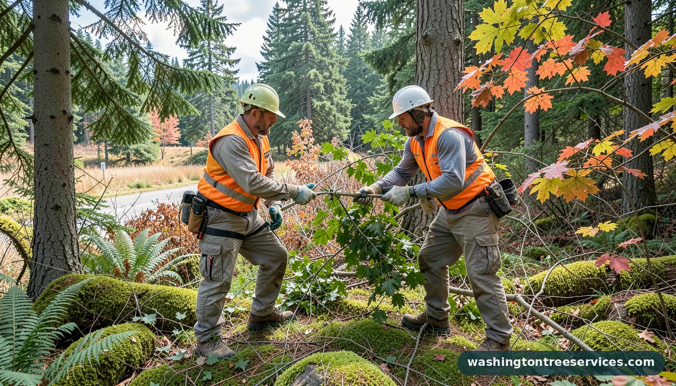 Professional equipment for trimming tree branches in Washington trimming tree branches - tree service equipment and crew in Washington