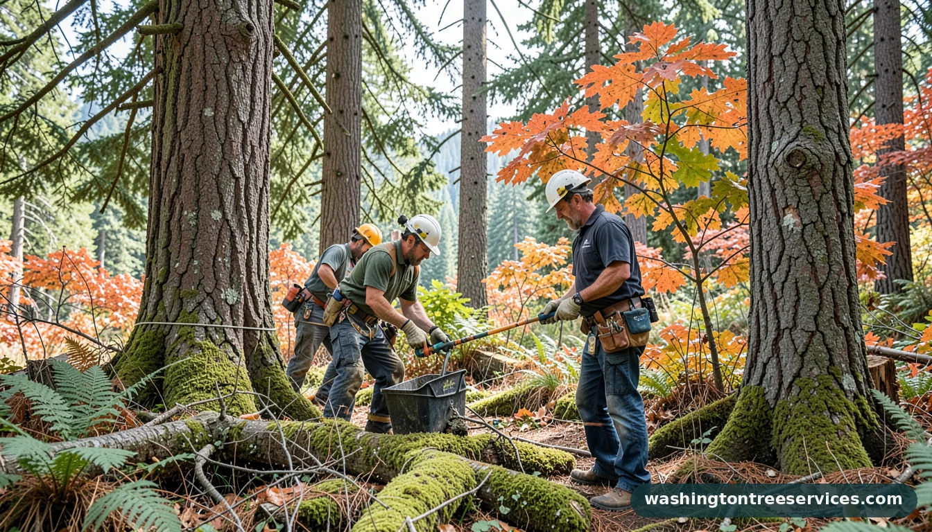 Certified arborists handling tumwater tree service in Washington tumwater tree service - certified arborists at work in Washington