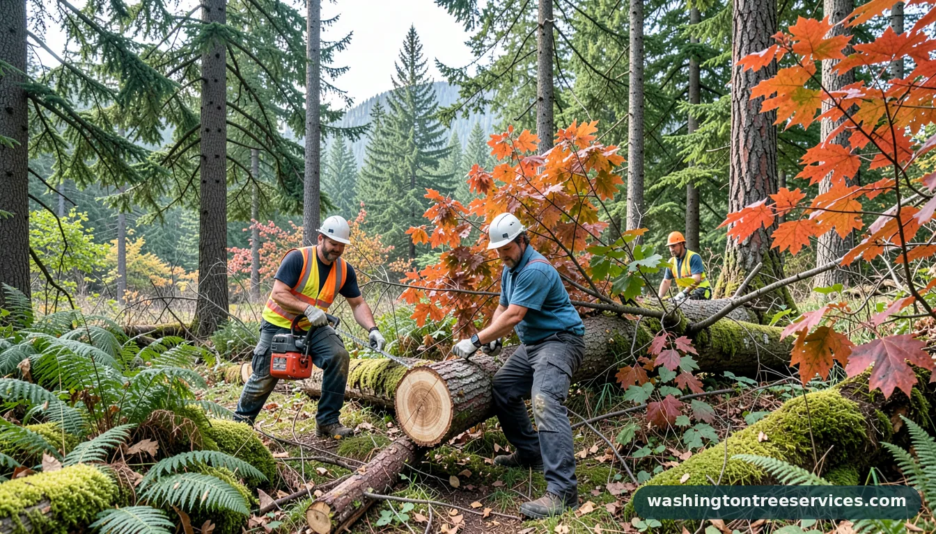 u cut trees seattle - certified arborists at work in Washington