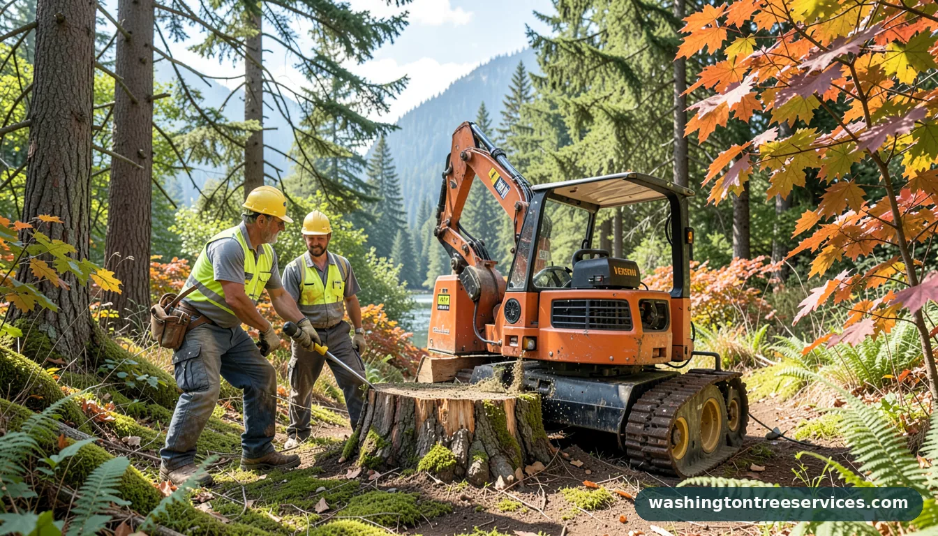 vermeer stump grinders - certified arborists at work in Washington