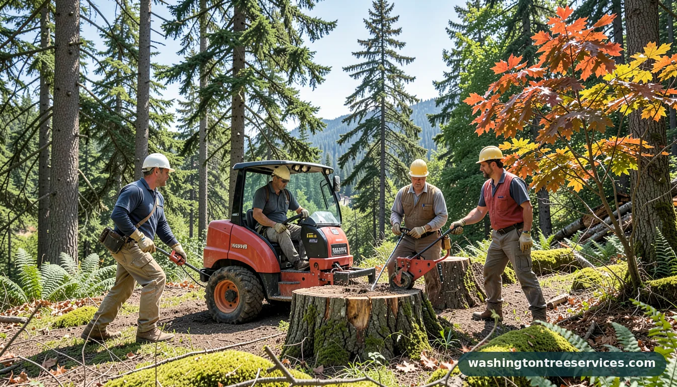 vermeer stump grinders - tree service equipment and crew in Washington