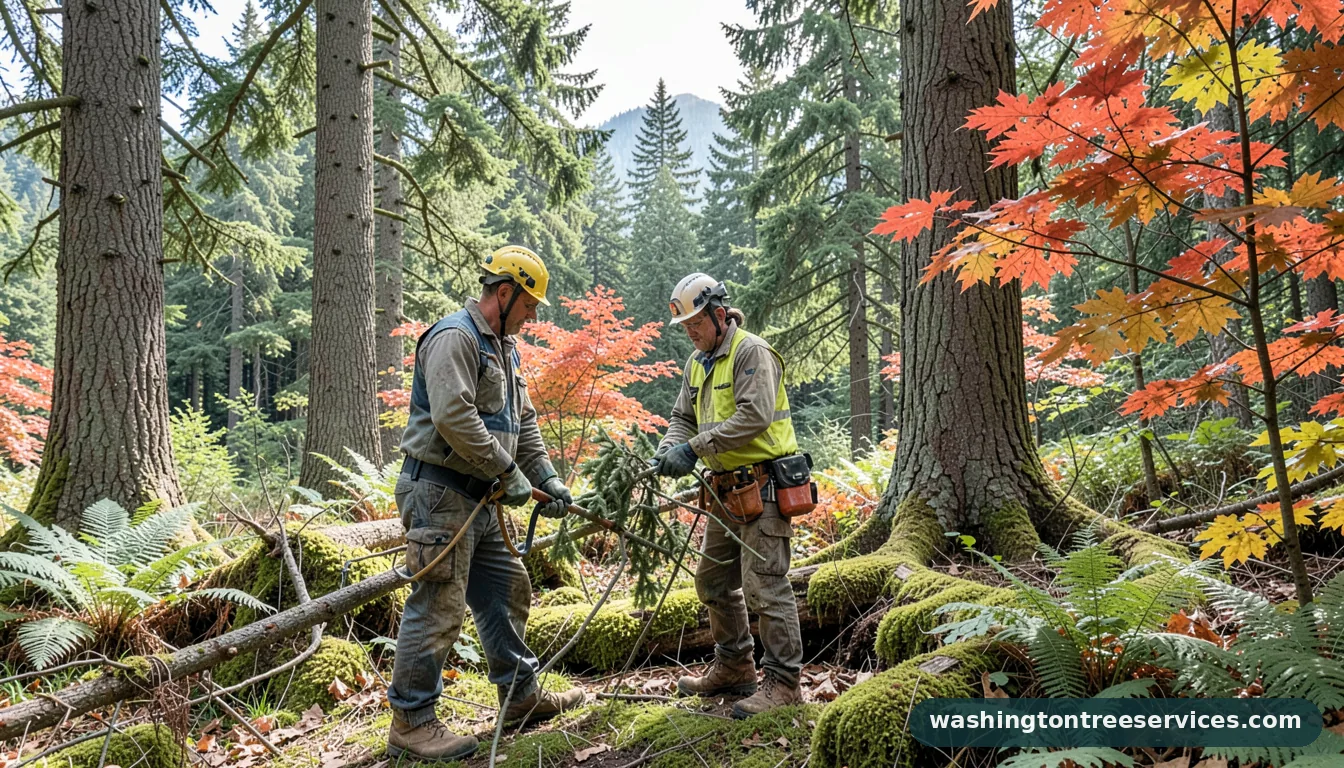 Certified arborists handling veteran tree service in Washington veteran tree service - certified arborists at work in Washington