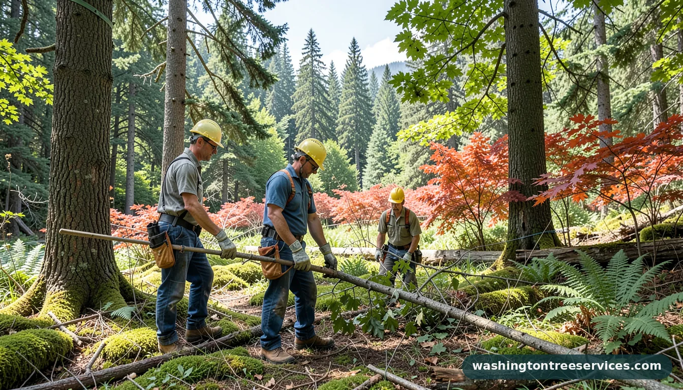 Professional equipment for veteran tree service in Washington veteran tree service - tree service equipment and crew in Washington
