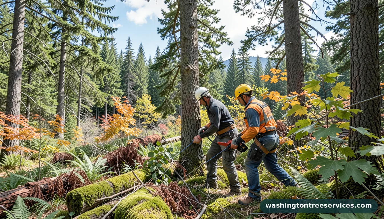 view tree service - tree service equipment and crew in Washington