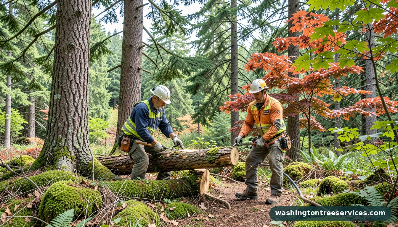 washington tree cutting - certified arborists at work in Washington