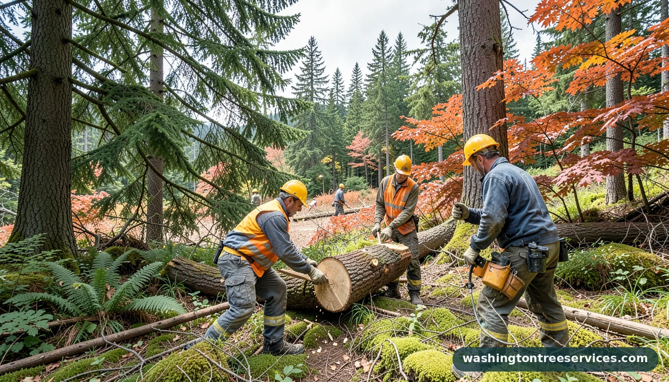 washington tree cutting - tree service equipment and crew in Washington
