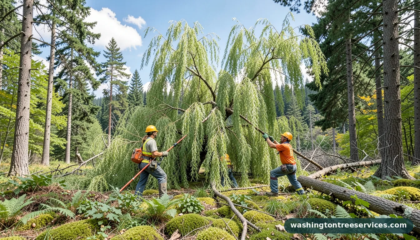 weeping willow tree removal in Washington | Washington Tree Services weeping willow tree removal - professional tree service in Washington