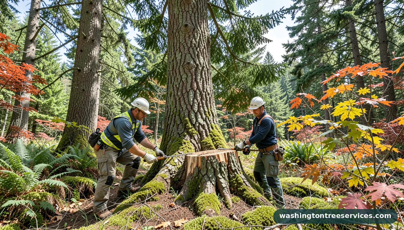 Professional equipment for western hemlock tree & stump service in Washington western hemlock tree & stump service - tree service equipment and crew in Washington