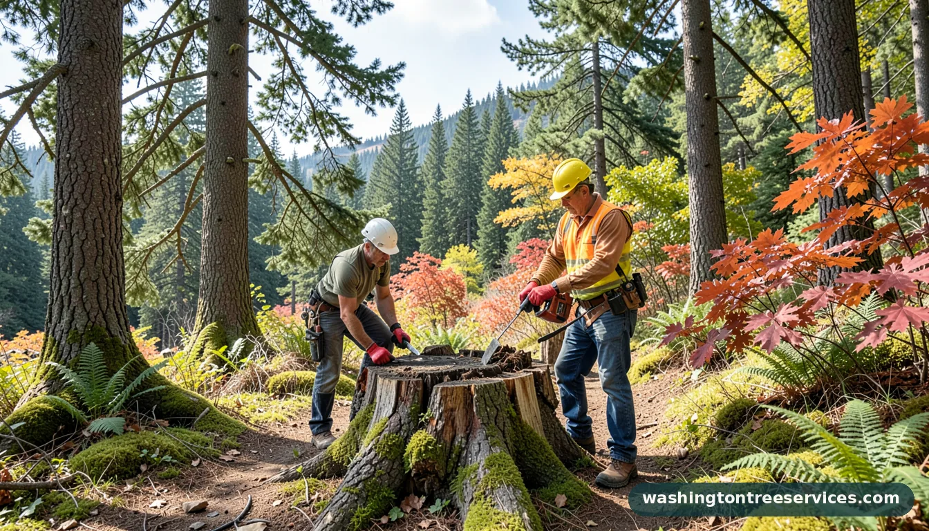 what can you put on stumps to make them rot faster - certified arborists at work in Washington