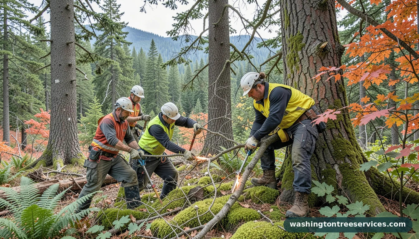 what do you put on tree branches after pruning - tree service equipment and crew in Washington