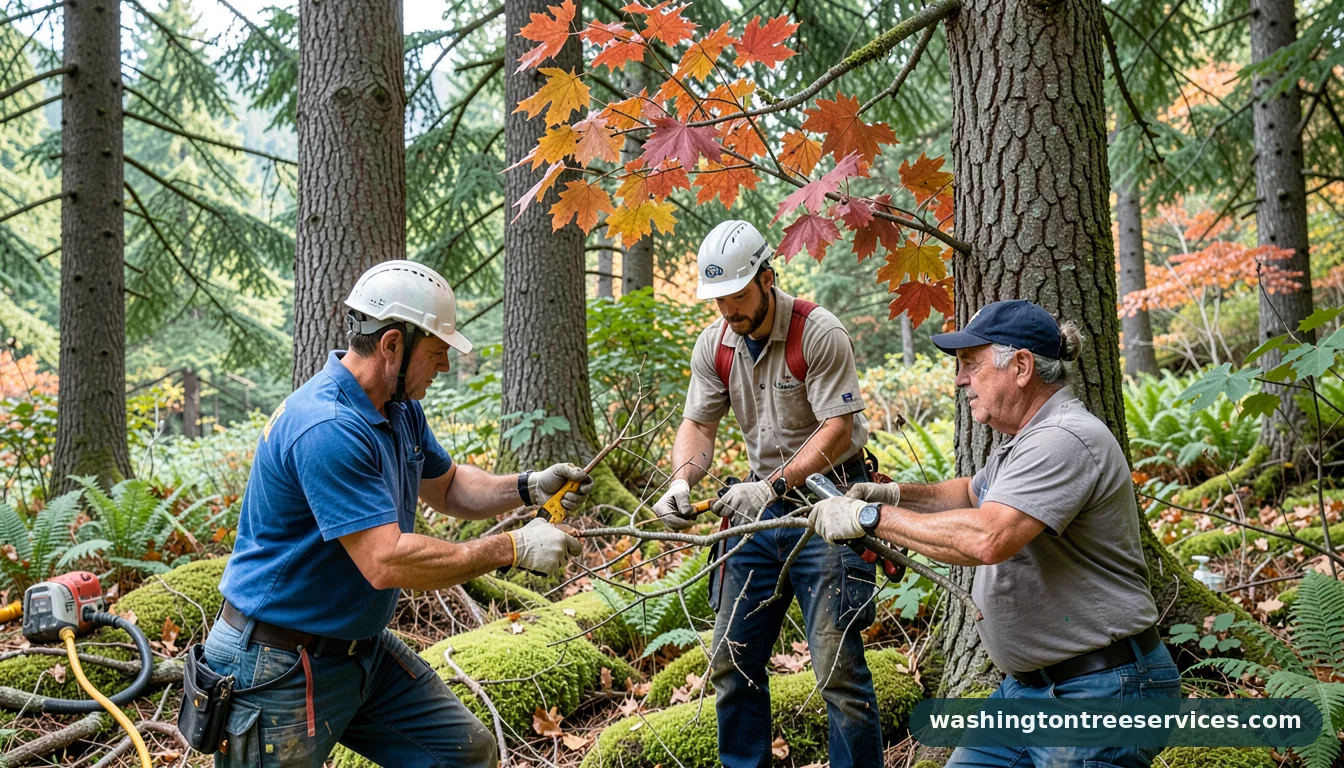 what do you put on tree branches after pruning - completed tree work by Washington Tree Services