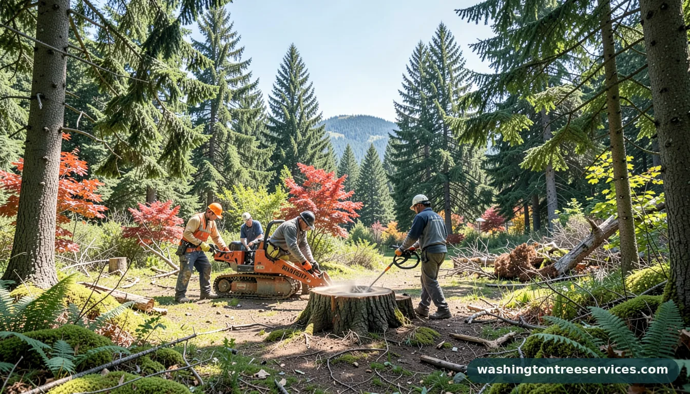 what is stump grinding - professional tree service in Washington