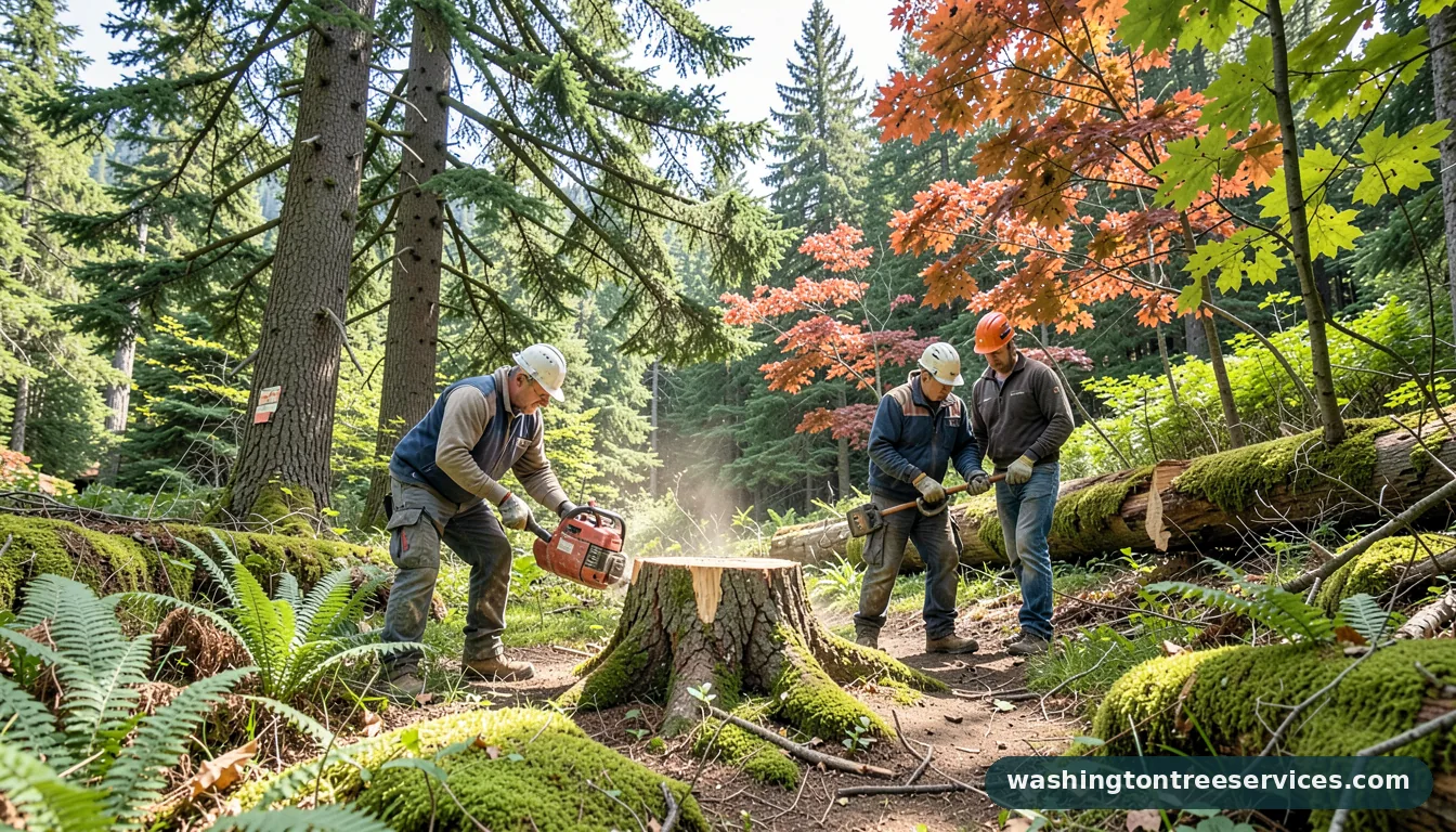what is stump grinding - certified arborists at work in Washington