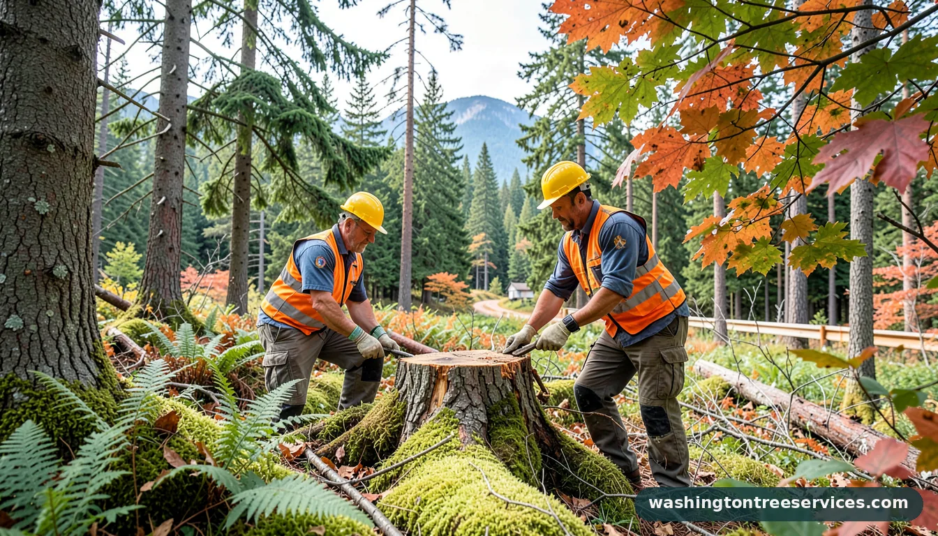 Professional equipment for what kills stumps in Washington what kills stumps - tree service equipment and crew in Washington