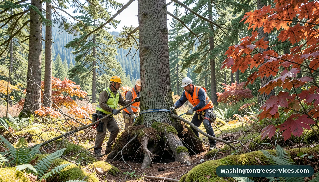 what kills tree roots quickly - tree service equipment and crew in Washington