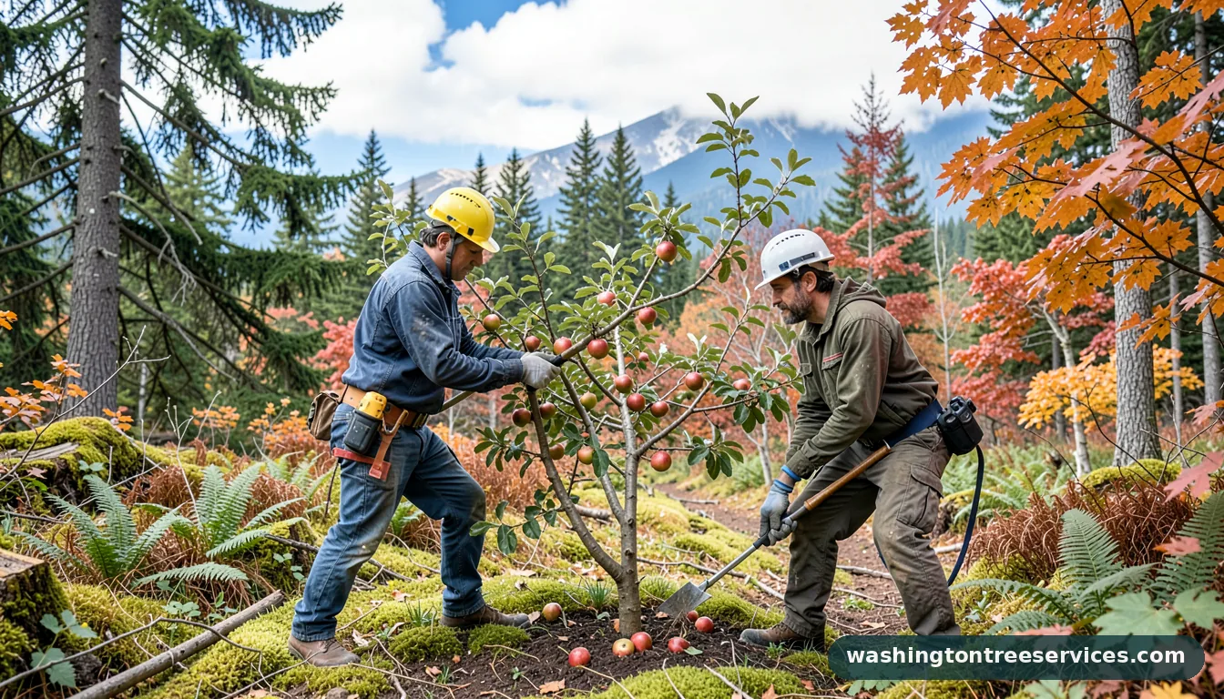what's the best time to prune apple trees - certified arborists at work in Washington
