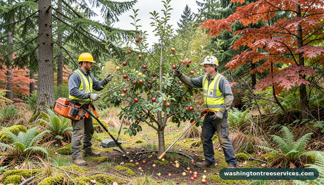 what's the best time to prune apple trees - completed tree work by Washington Tree Services