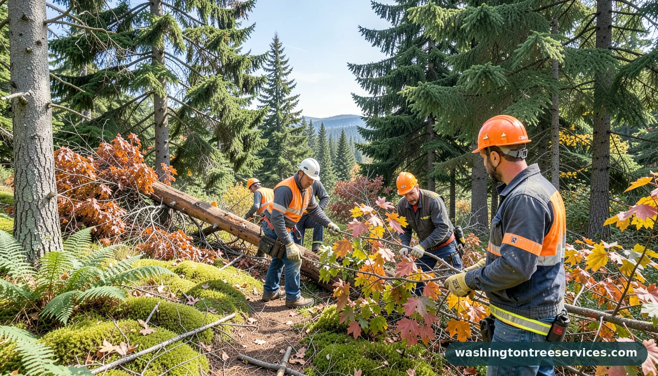what time of year should trees be pruned - tree service equipment and crew in Washington