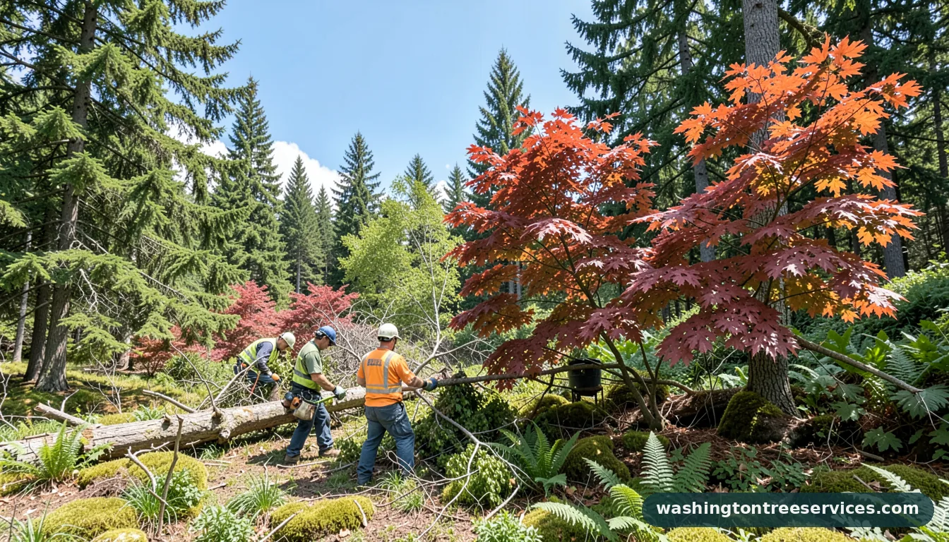 what time of year should trees be pruned - completed tree work by Washington Tree Services