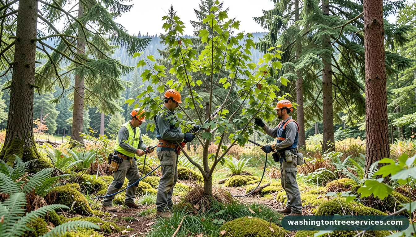Professional equipment for when and how do you prune a plum tree in Washington when and how do you prune a plum tree - tree service equipment and crew in Washington