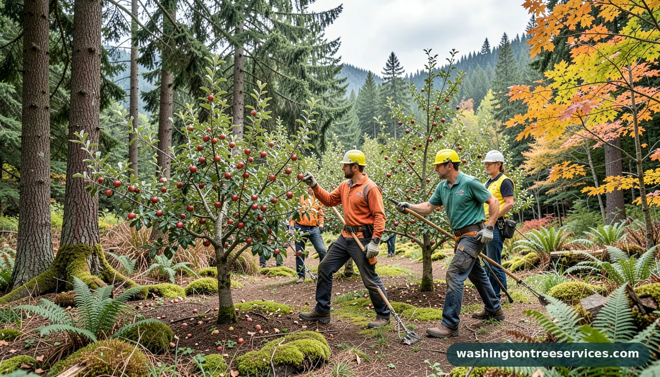 when is a good time to trim apple trees - completed tree work by Washington Tree Services