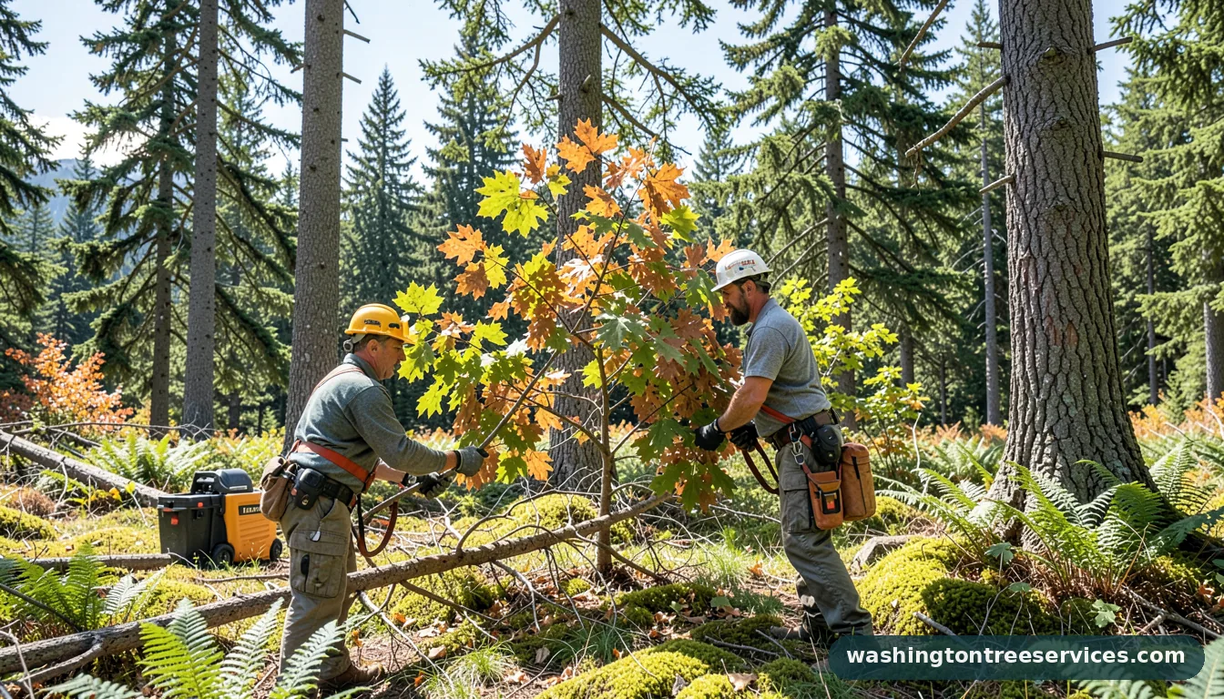 Certified arborists handling when is best time to trim maple trees in Washington when is best time to trim maple trees - certified arborists at work in Washington