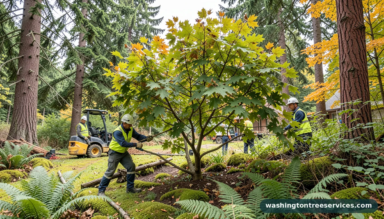 Completed when is best time to trim maple trees project by Washington Tree Services when is best time to trim maple trees - completed tree work by Washington Tree Services