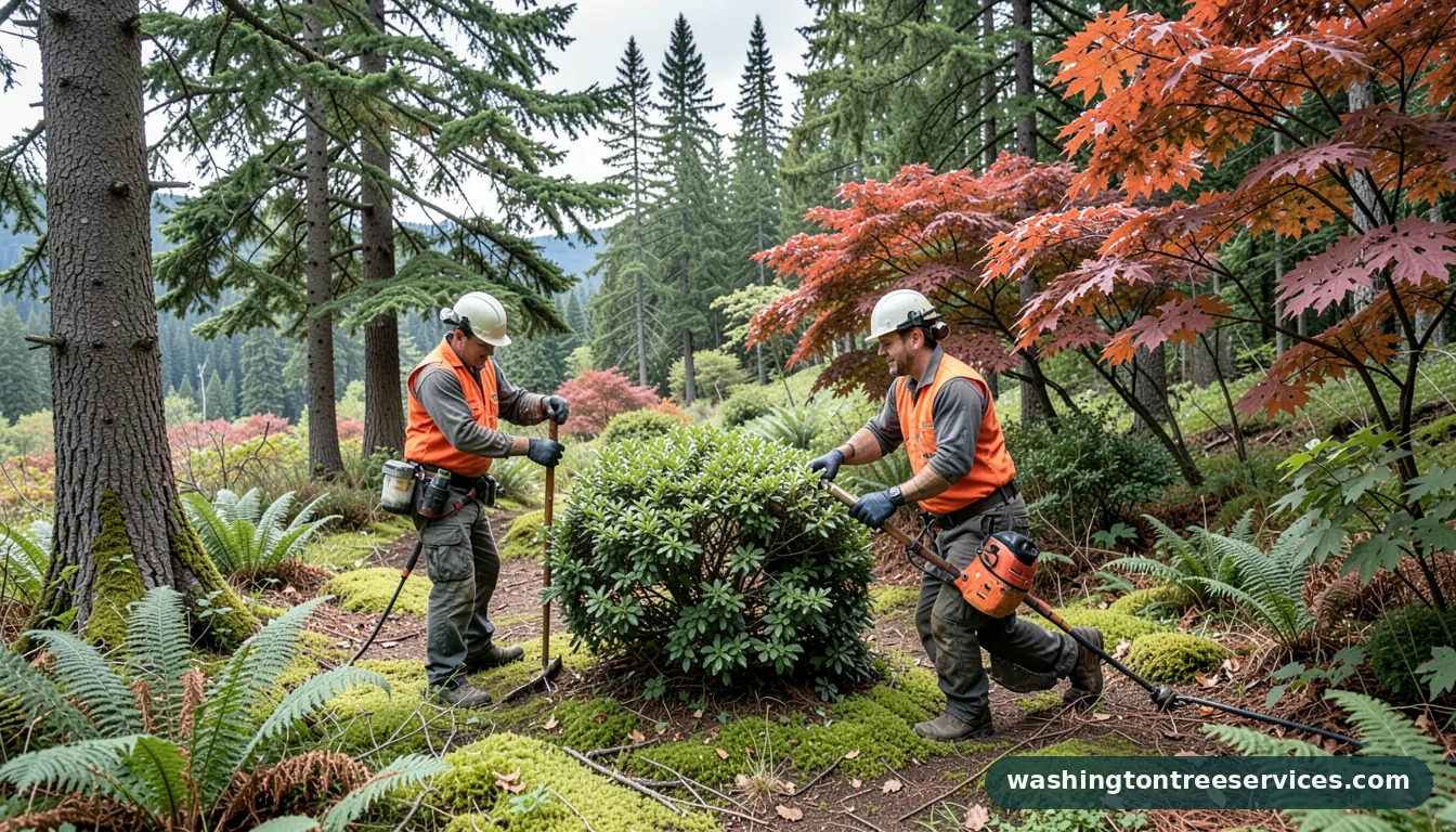 when is the best time to prune a bush - tree service equipment and crew in Washington