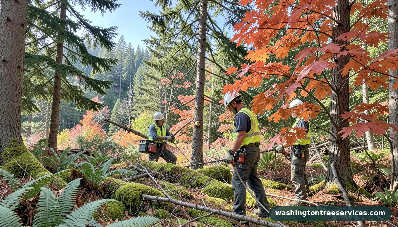 when is the best time to prune a tree - tree service equipment and crew in Washington